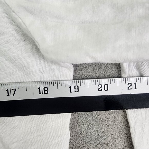 Womens White Lucky Brand Shirt Top Long Sleeve Round Neck Size M - Picture 9 of 11